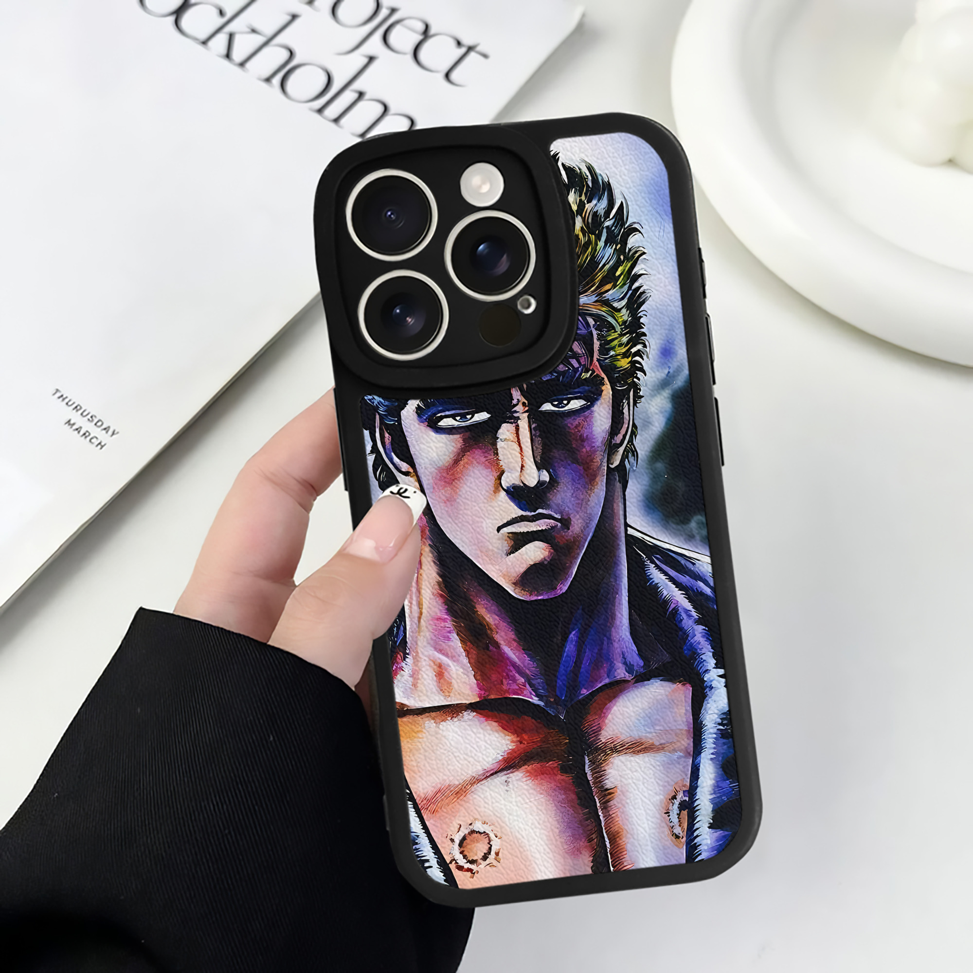 （画像用） 北斗の拳 Fist of the North Star 【iPhone 16シリーズ対応】シリコンスマホケース（レザー調） 材質：シリコン